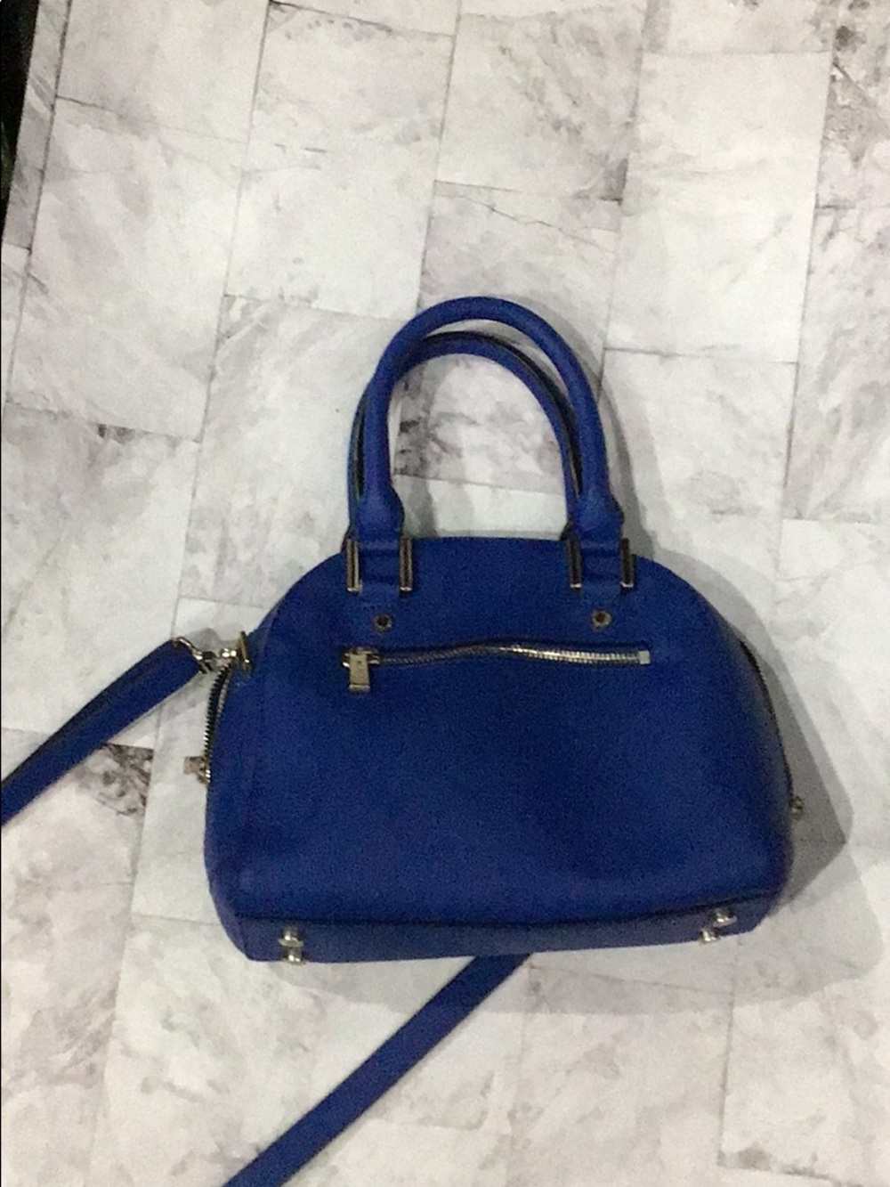 Danier leather royal blue bag